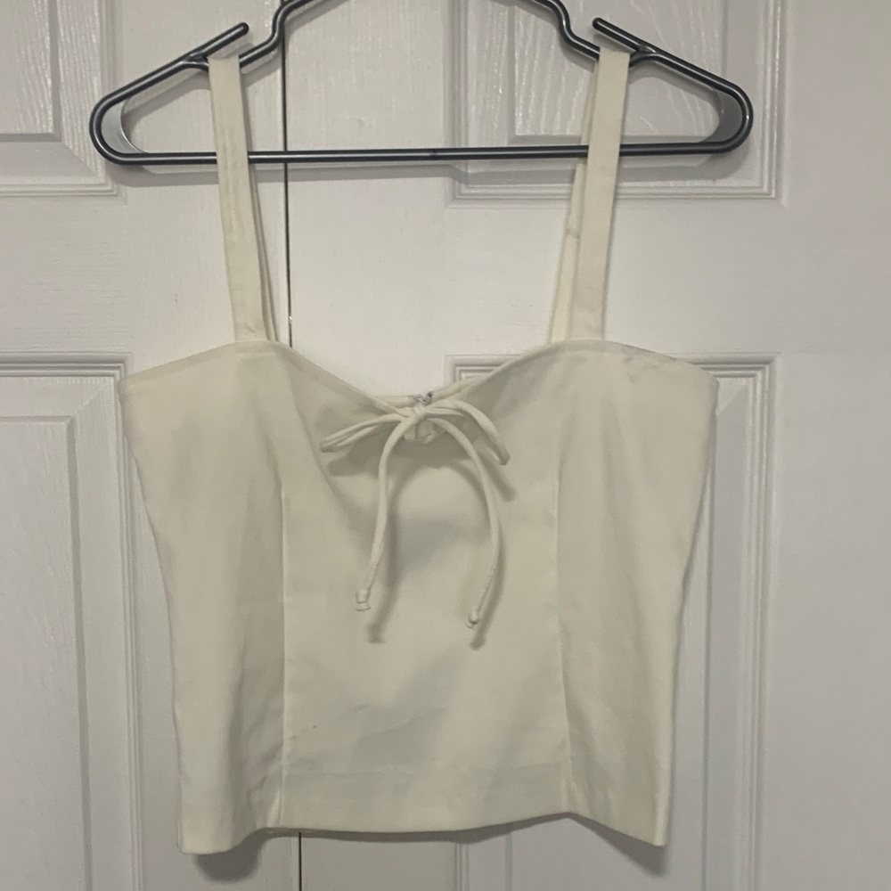 Chic Cream Women's Crop Top - Picture 2 of 7